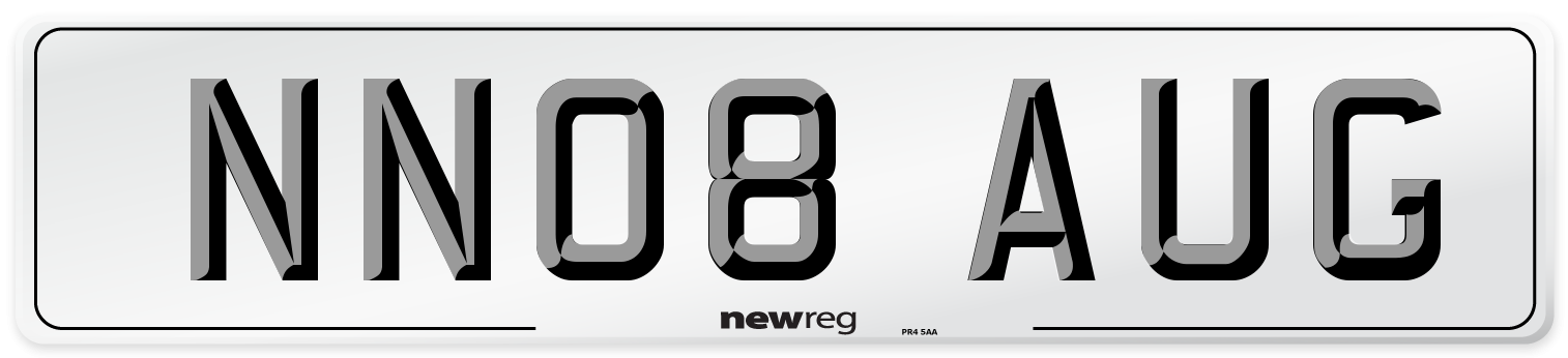 NN08 AUG Number Plate from New Reg